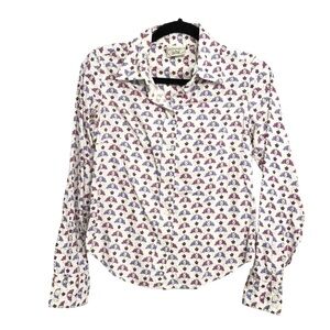 COPY - Steve & Barry's Womens Floral Pink Purple Long Sleeve Button Down Top Sh…